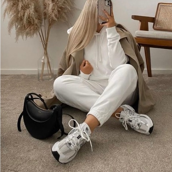 Joshua Sanders Logo-embroidered Terry Pants White Size Medium NWT - Picture 2 of 8